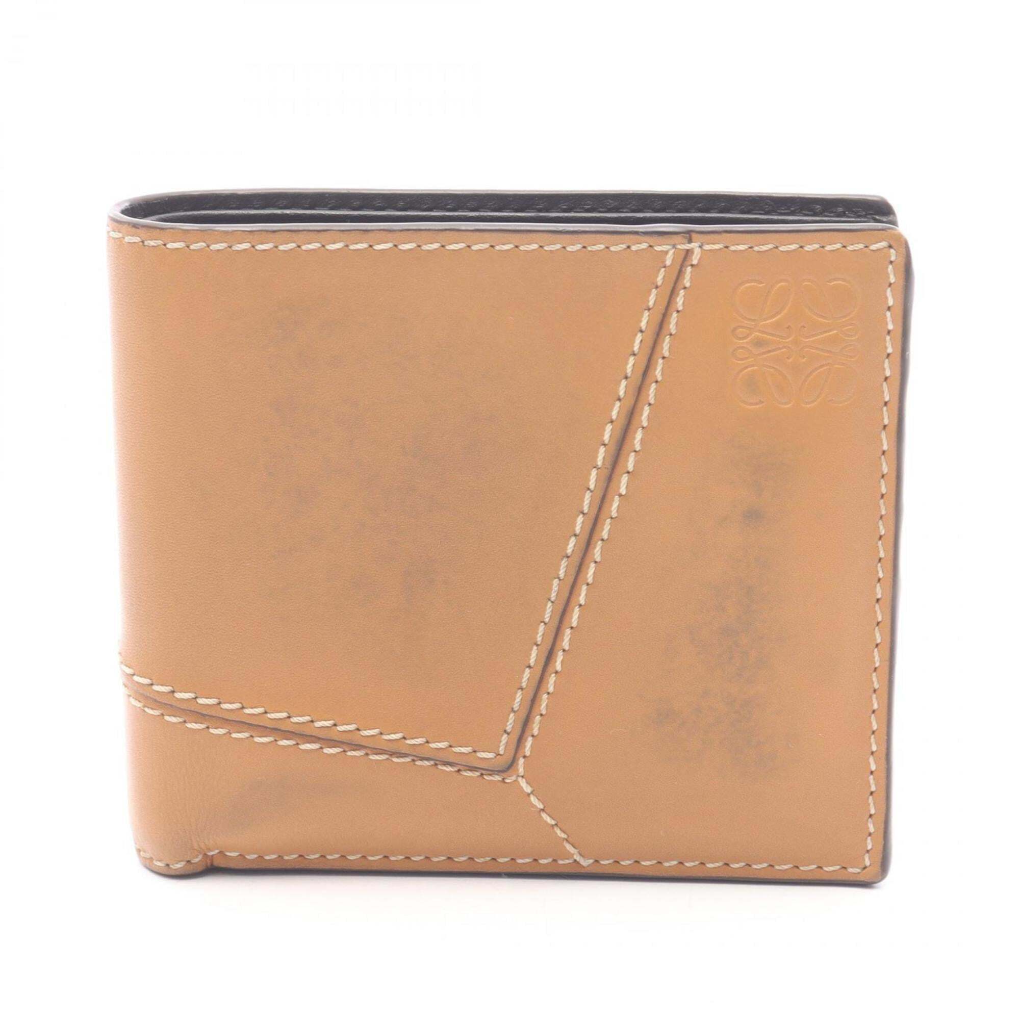 Loewe Puzzle Bifold Long Wallet, Leather, Women's, Brown